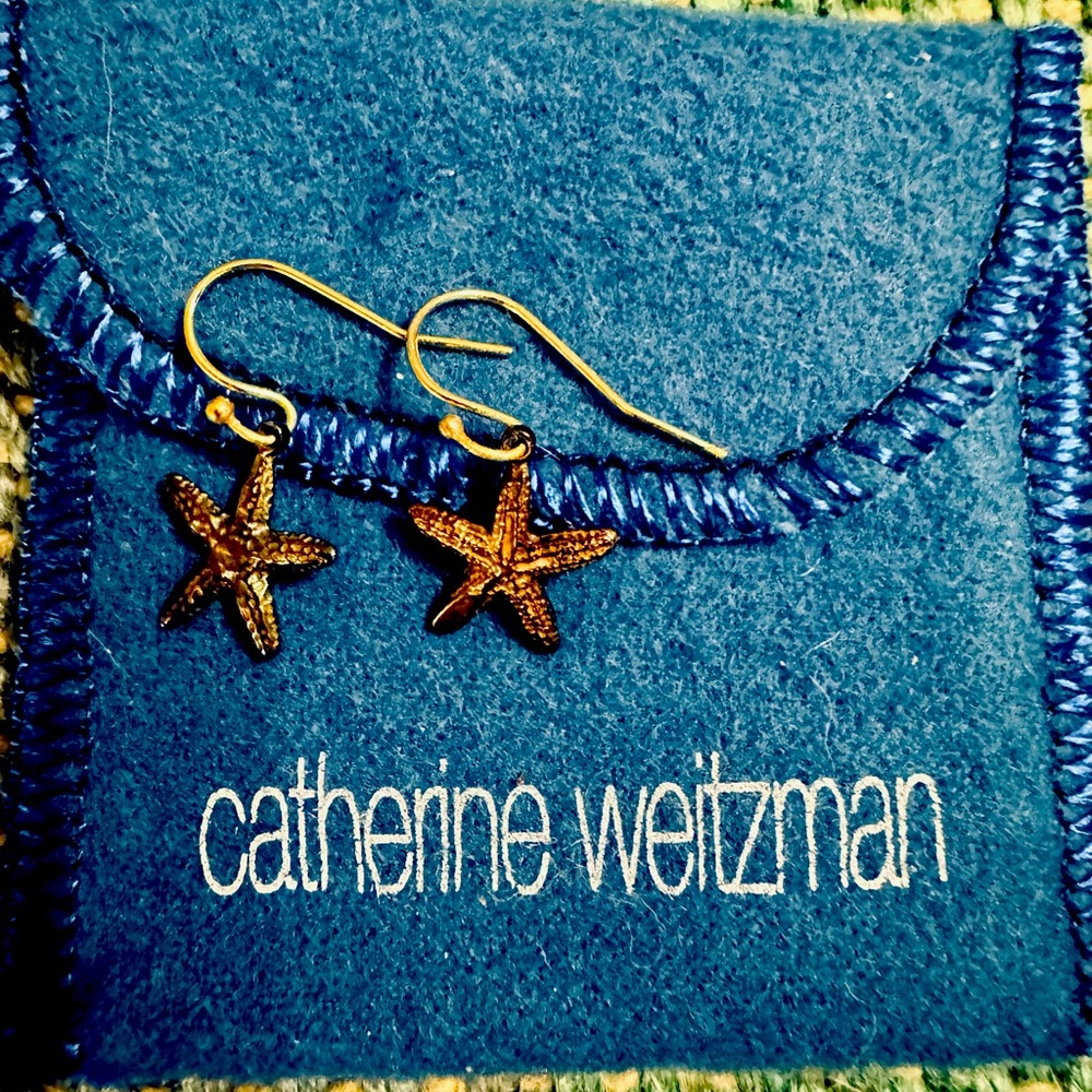 Small Starfish Dangle Earrings - image 1